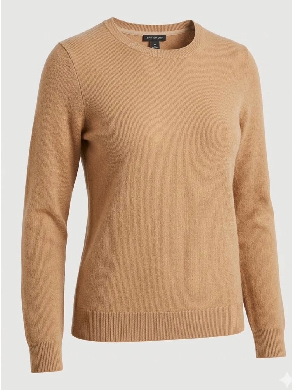 Ann Taylor Women's Camel Colored Crewneck Sweater - Picture 2 of 4
